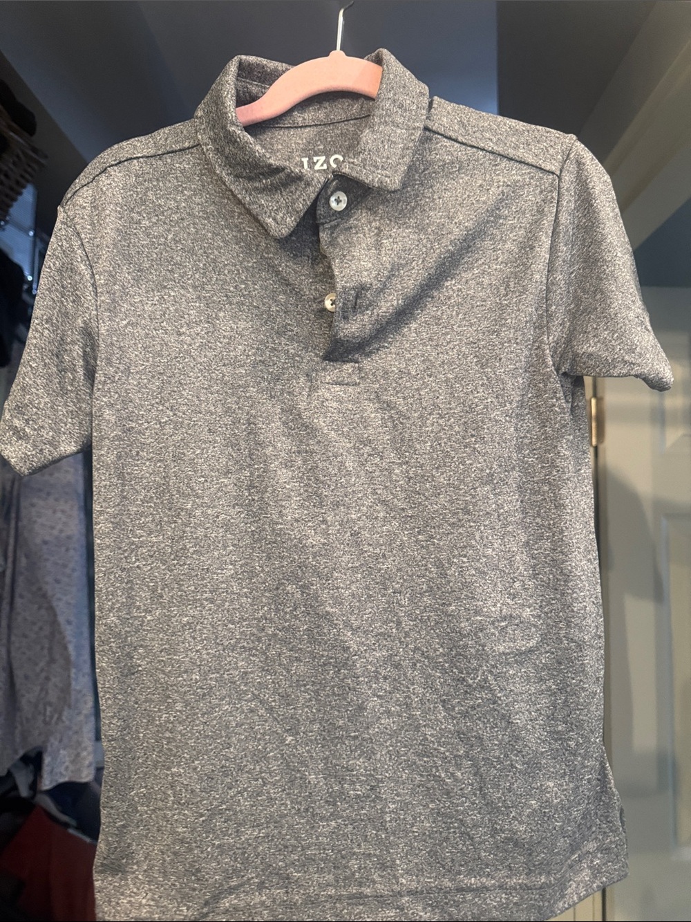 Izod Boys Heathered Charcoal Polo